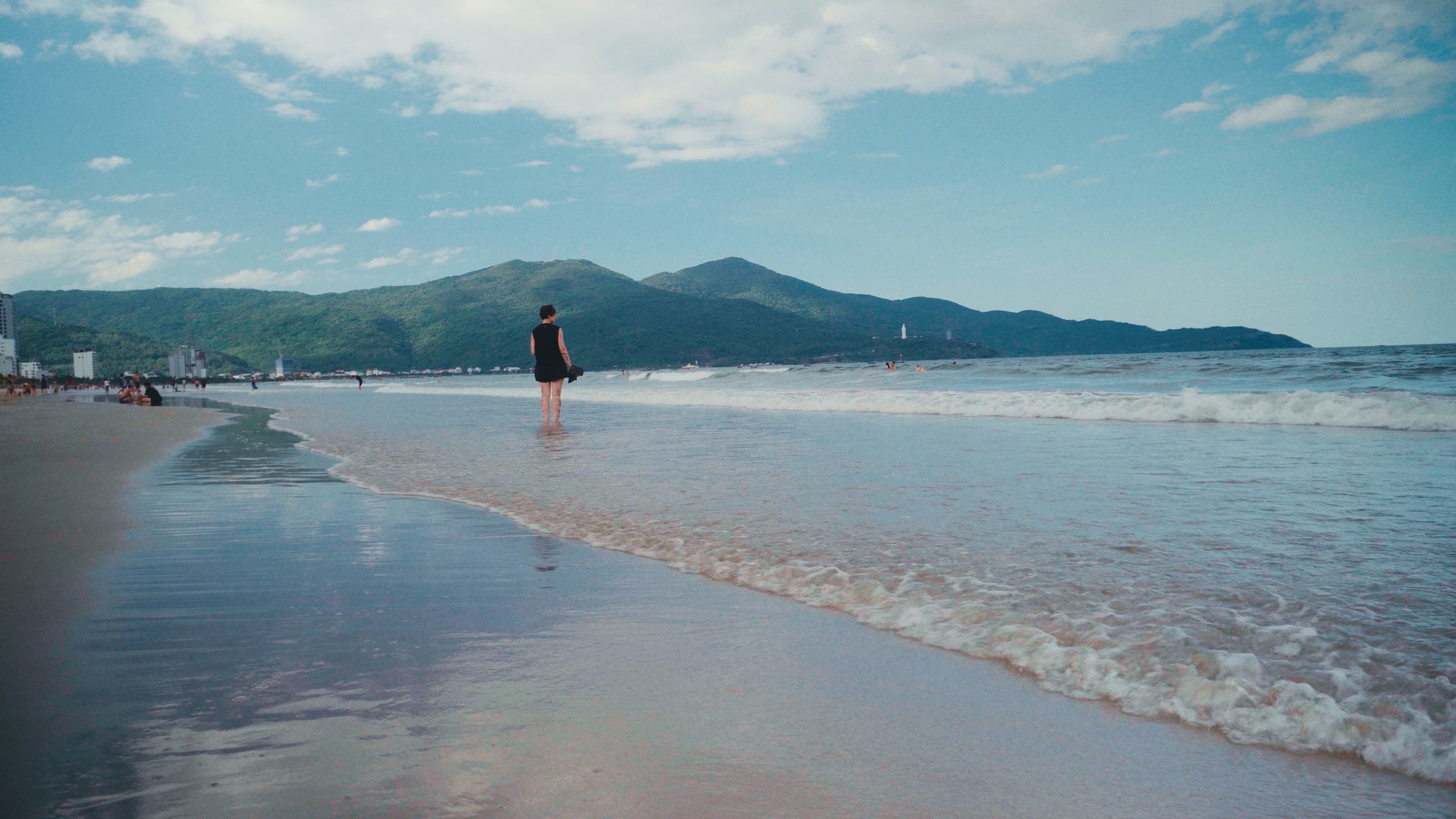 Da Nang beach at dusk — a frame from a poetic vlog short